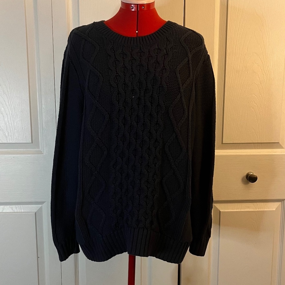 Gap Chunky Cable Knit Sweater Navy XXL